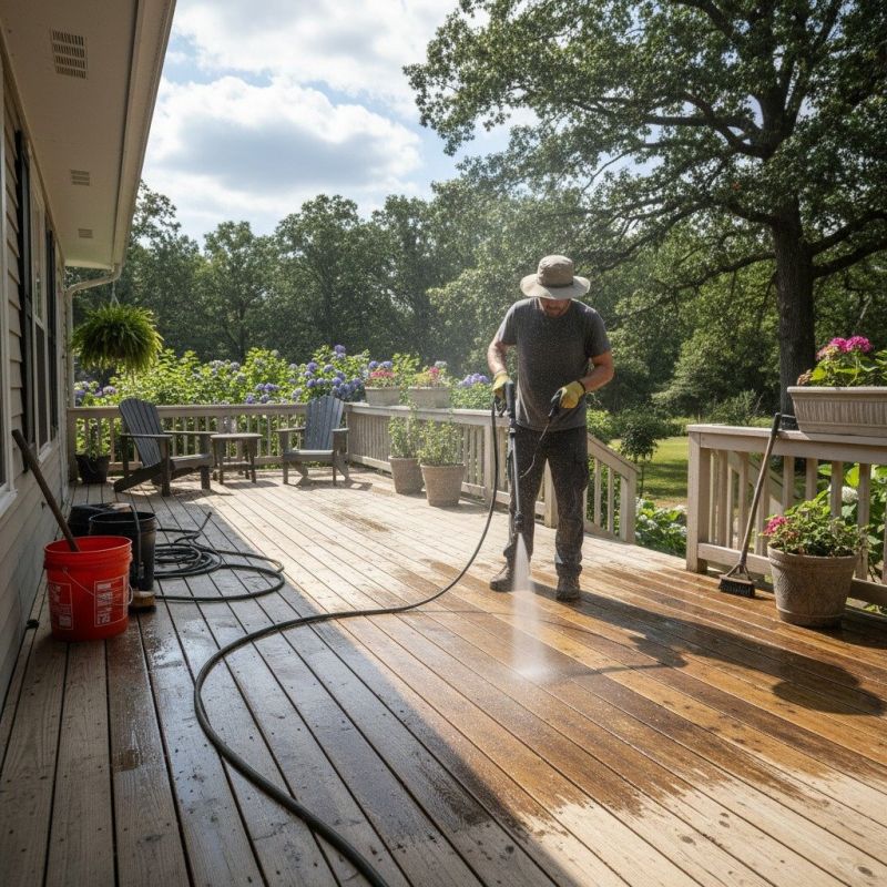 Local Under Deck Cleaning pros at work