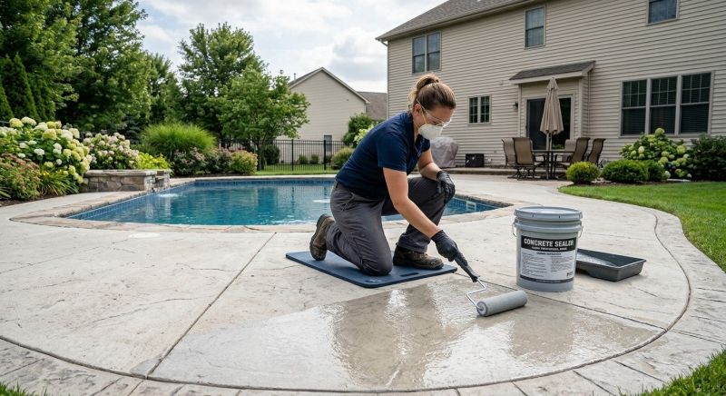 Pool Patio Sealing in Gig Harbor, WA